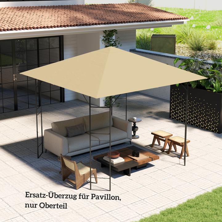 Image du produit Outsunny Pavillon Ersatzdach Oxfordstoff Beige (298 cm, 298 cm)