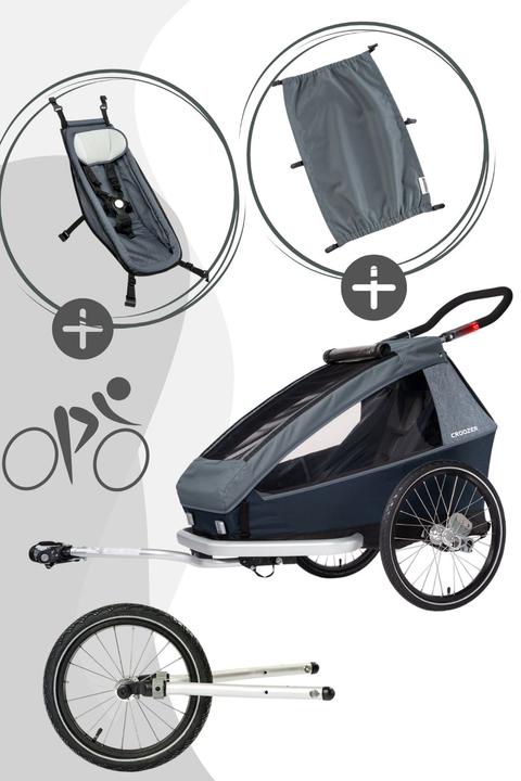 Croozer Kid Vaaya 1 Starterbundle Baby - Graphite Blue