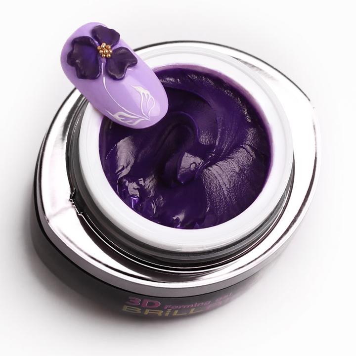 Immagine prodotto BrillBird Gel formatore 3D viola scuro 3ml (Viola scuro, Smalto per unghie effetto gel)