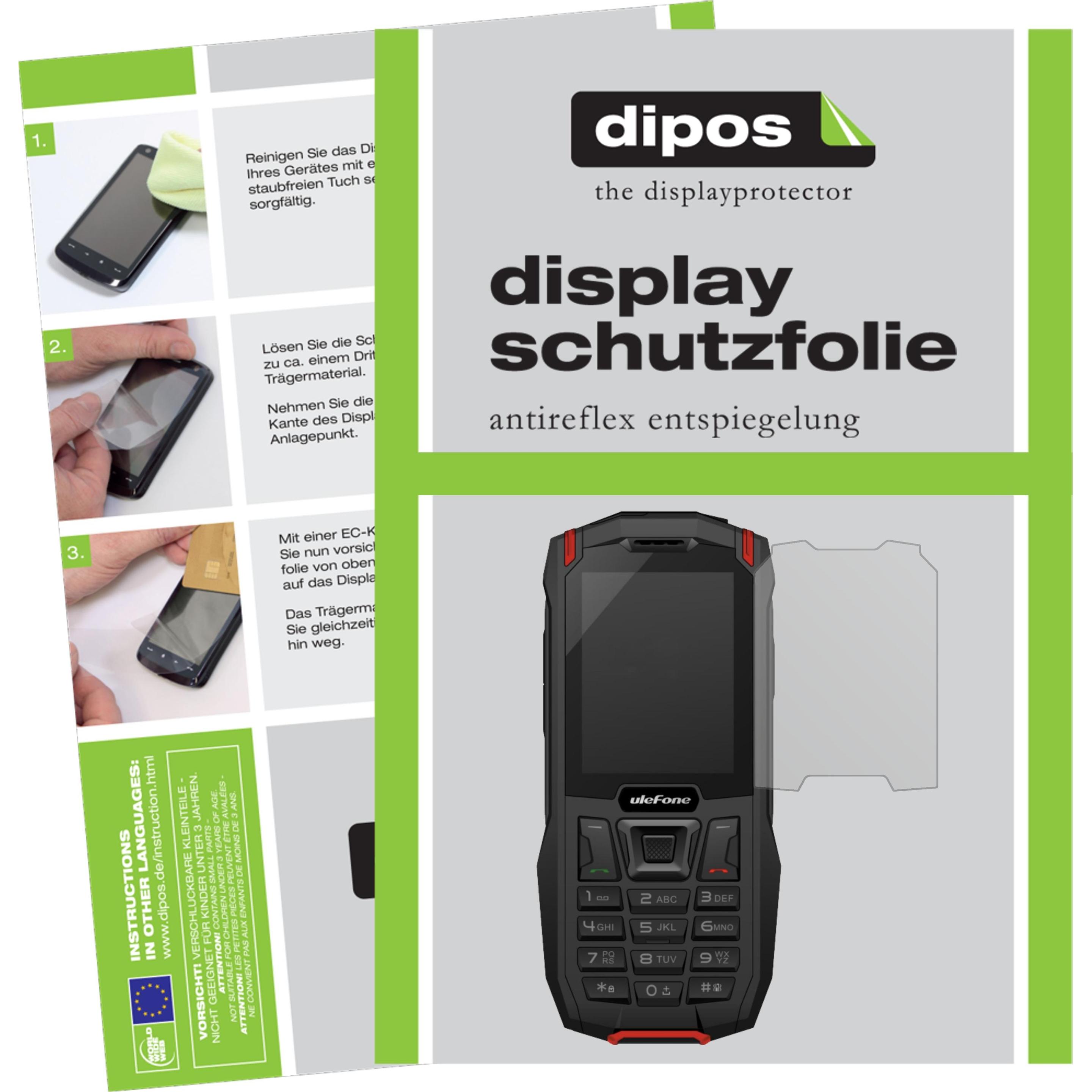 Dipos Displayschutzfolie Antireflex (1 Stück, Ulefone Armor Mini), Smartphone Schutzfolie, Transparent