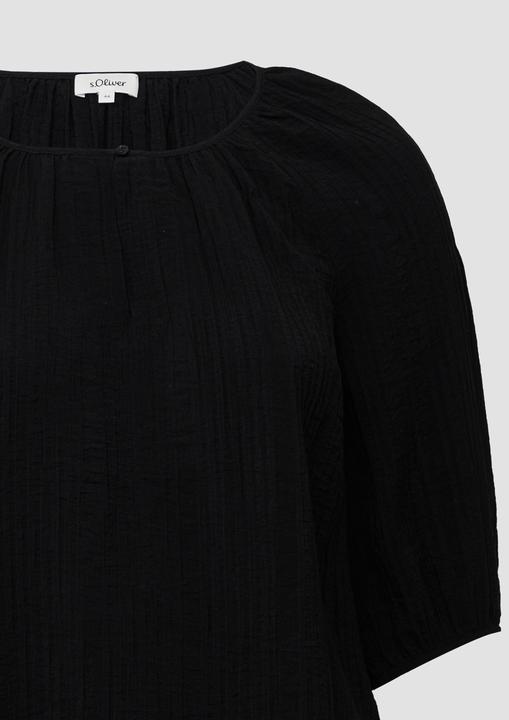 Produktbild S.Oliver Bluse Strukturierte Relaxed-Fit-Bluse mit Raffungen und Raglanärmeln (46)