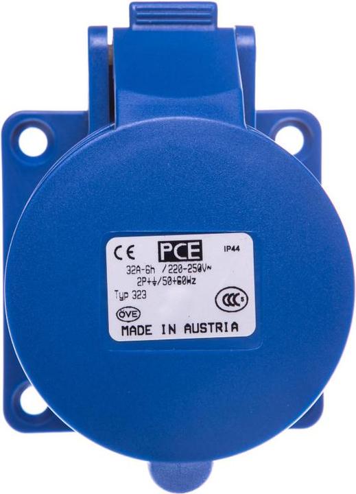 Image du produit PCE 323-6 Prise en saillie droite 32A 3p 6h IP44