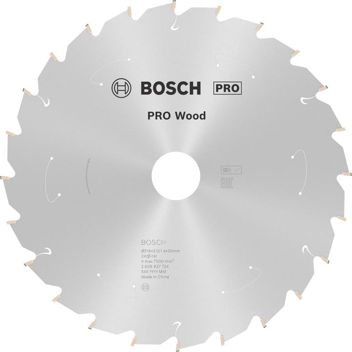 Produktbild Bosch Professional Zubehör PRO Wood cordless Kreissägeblatt, 216 x 1,7 x 30 mm