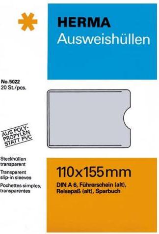 Actual product image HERMA ID card holders (A6, 25 x)