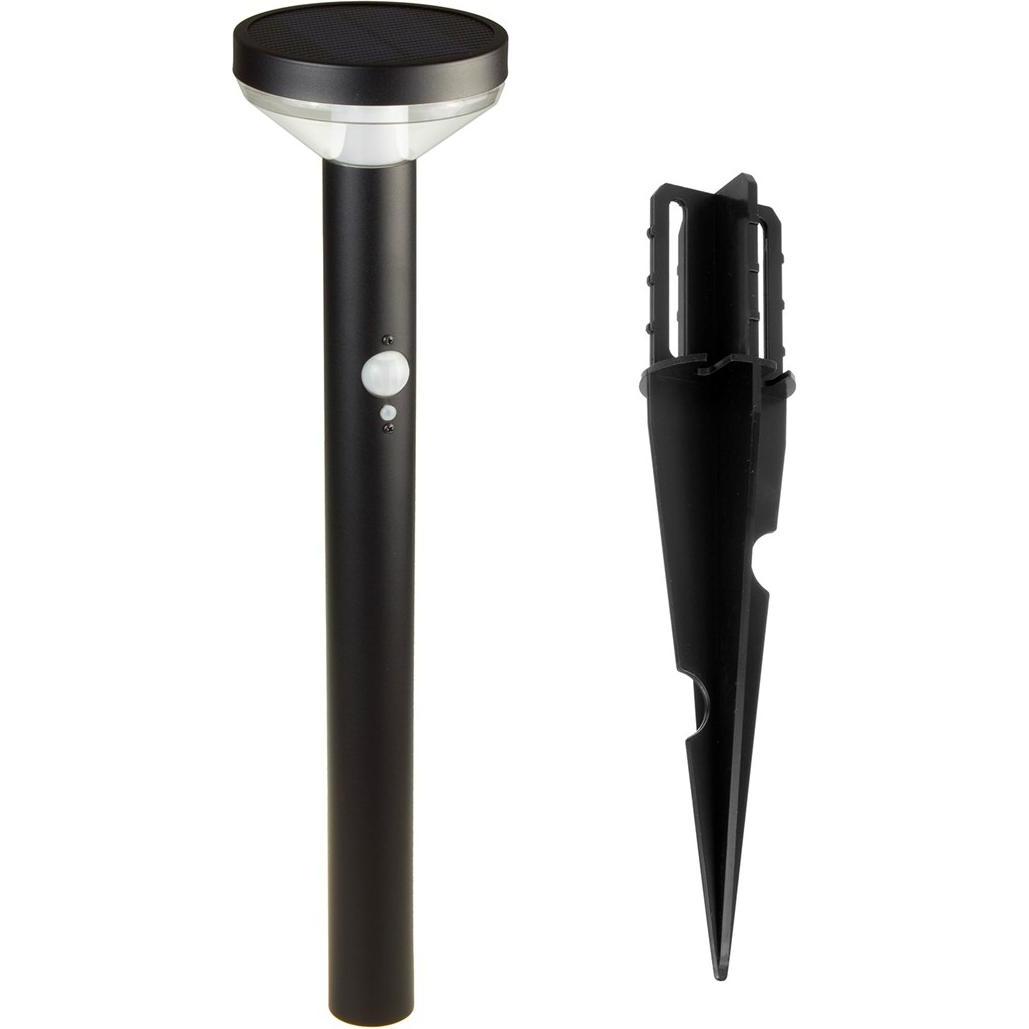 Thumbnail - Maclean, Gartenbeleuchtung, Solar LED lamp with sensor, black, IP44, 3 light modes, Li-ion 18650 battery 3.7V 1200 mAh (...