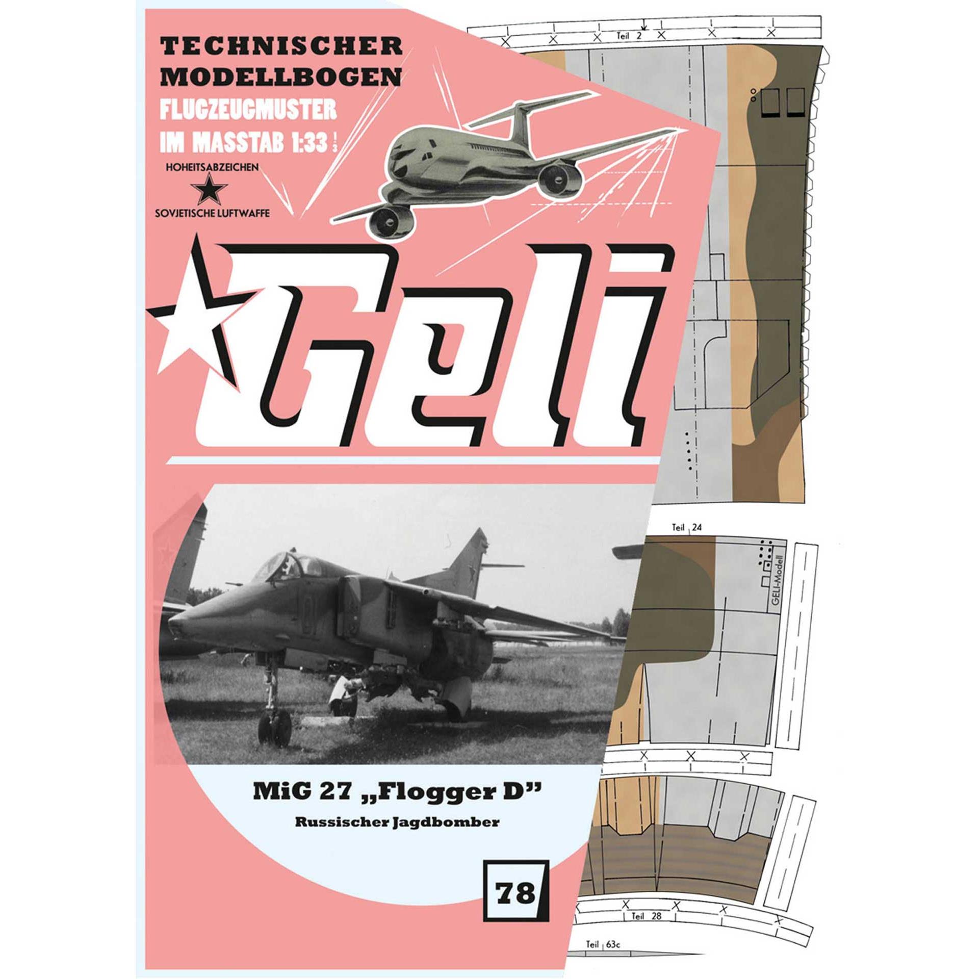 Geli mig-27 # 78 kartonmodell