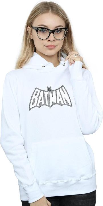 Actual product image Womens/Ladies Batman Retro Crackle Logo Hoodie (XXL)