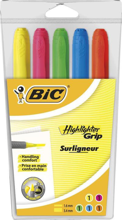 Produktbild Bic Highlighter Grip (5x)