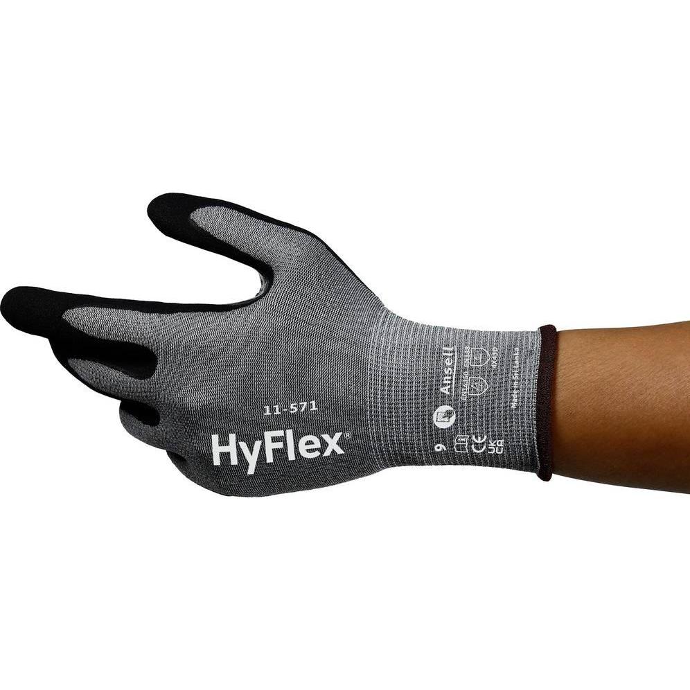 Ansell, Schutzhandschuhe, HyFlex 11571R100-1P Nitril Arbeitshandschuh Grösse (Handschuhe): 10 EN 214 (10)