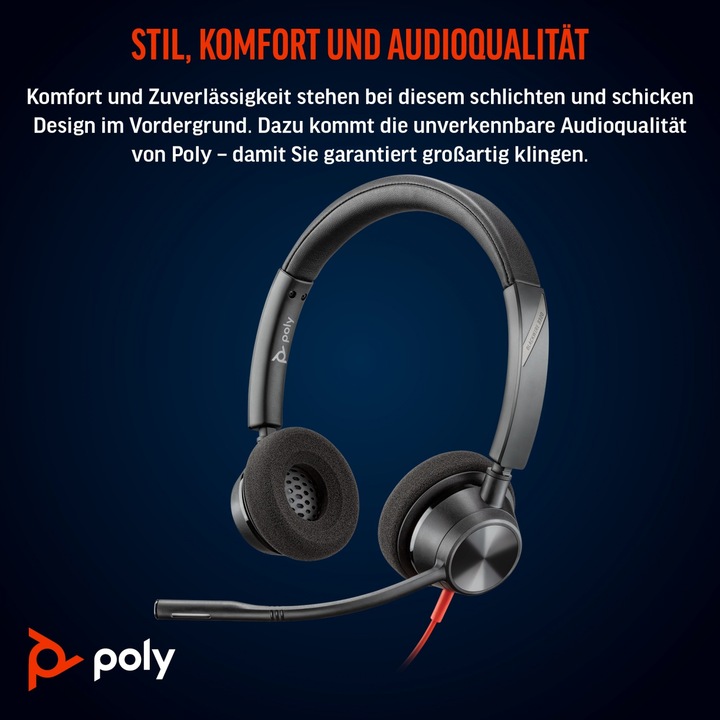 Produktbild Poly Blackwire 3320 Stereo Microsoft Teams (USB C) (Kabelgebunden, USB-C)
