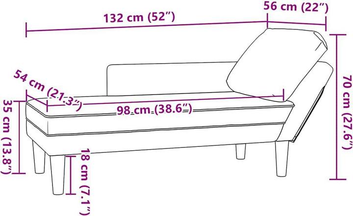 Produktbild vidaXL Ottilia (Recamiere)