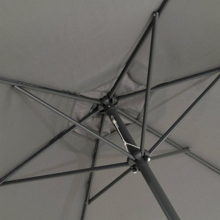 Actual product image VCM Sonnenschirm 2,90m Anthrazit mit Kurbel neigbar wasserabweisend UV Schutz 50+