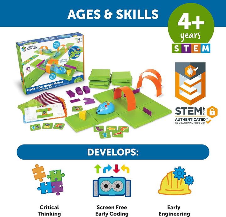 Produktbild Learning Resources Robot-Maus, programmierbare Robotermaus (4 - 9 Jahre)