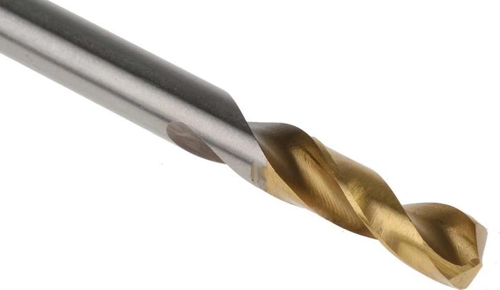 Actual product image RS PRO HSS TIN Straight Stub Drill DIN 5.0mm (5 mm)