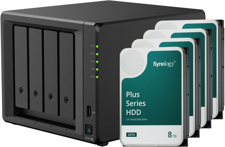 Actual product image Synology DS925+ (4 x 8 TB, Synology HAT 33xx)