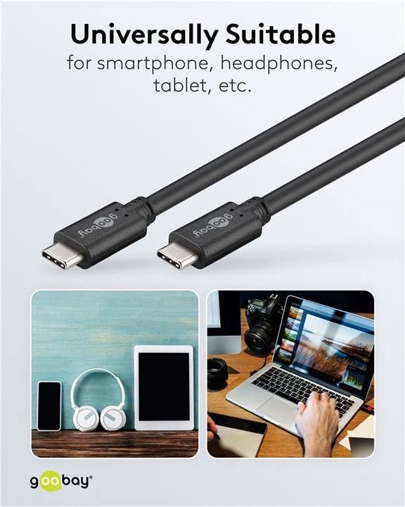 Produktbild Goobay USB Typ C – USB Typ C (3 m, USB 3.2 Gen 1, 60 W)
