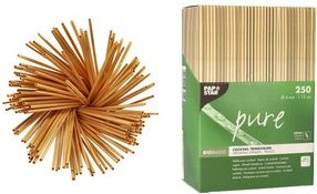 Productafbeelding Papstar Rietje drinkrietjes "puur", 150 mm, naturel (250 x)