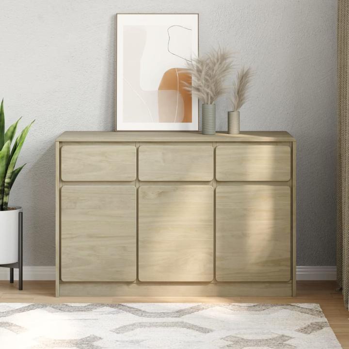 Image du produit vidaXL Sideboard SAUDA aspect chêne (114 x 43 x 75.50 cm)