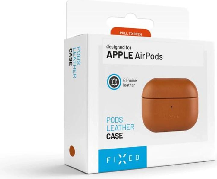 Image du produit Fixed PodsLeather pour Apple Airpods 3, marron (Manchon pour casque d'écoute)