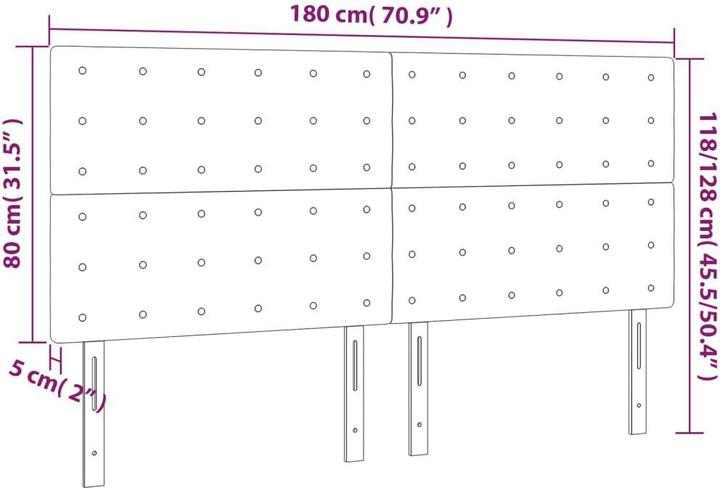 Produktbild vidaXL Kopfteil (180 x 5 x 128 cm)