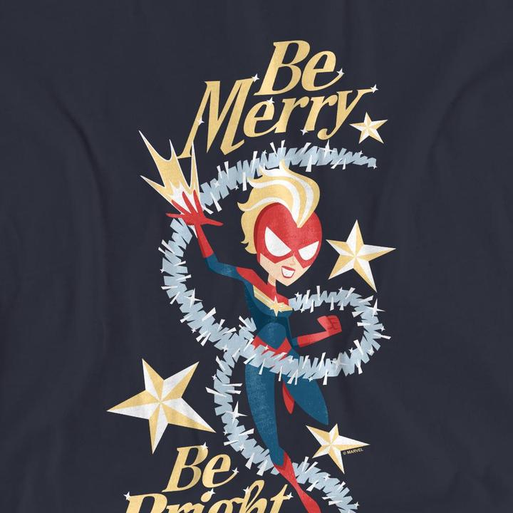 Produktbild Captain Marvel Be Merry Be Bright TShirt (M)