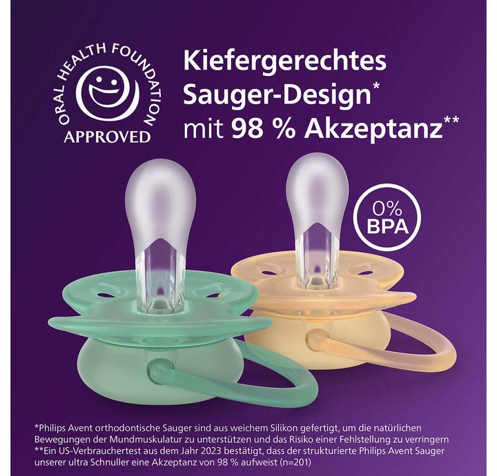 Immagine prodotto Philips Avent Pacifier SCF091/53 ultra soft (4 x, 6 - 18 M.)