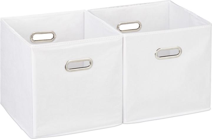 Image du produit Relaxdays Lot de 2 boîtes rangement, sans couvercle (30 x 30 x 30 x 30 cm, 27 l)