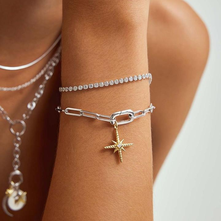 Immagine prodotto Ania Haie Bracciale con castone in argento (18.50 cm, Argento 925)