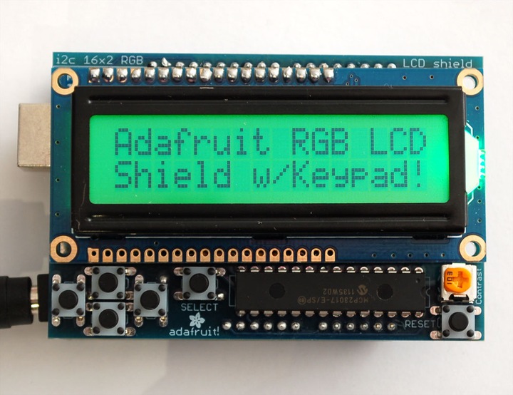 Immagine prodotto Adafruit RGB LCD I2C Shield Kit schermo 16x2 Char Display Positivo (Riparo)