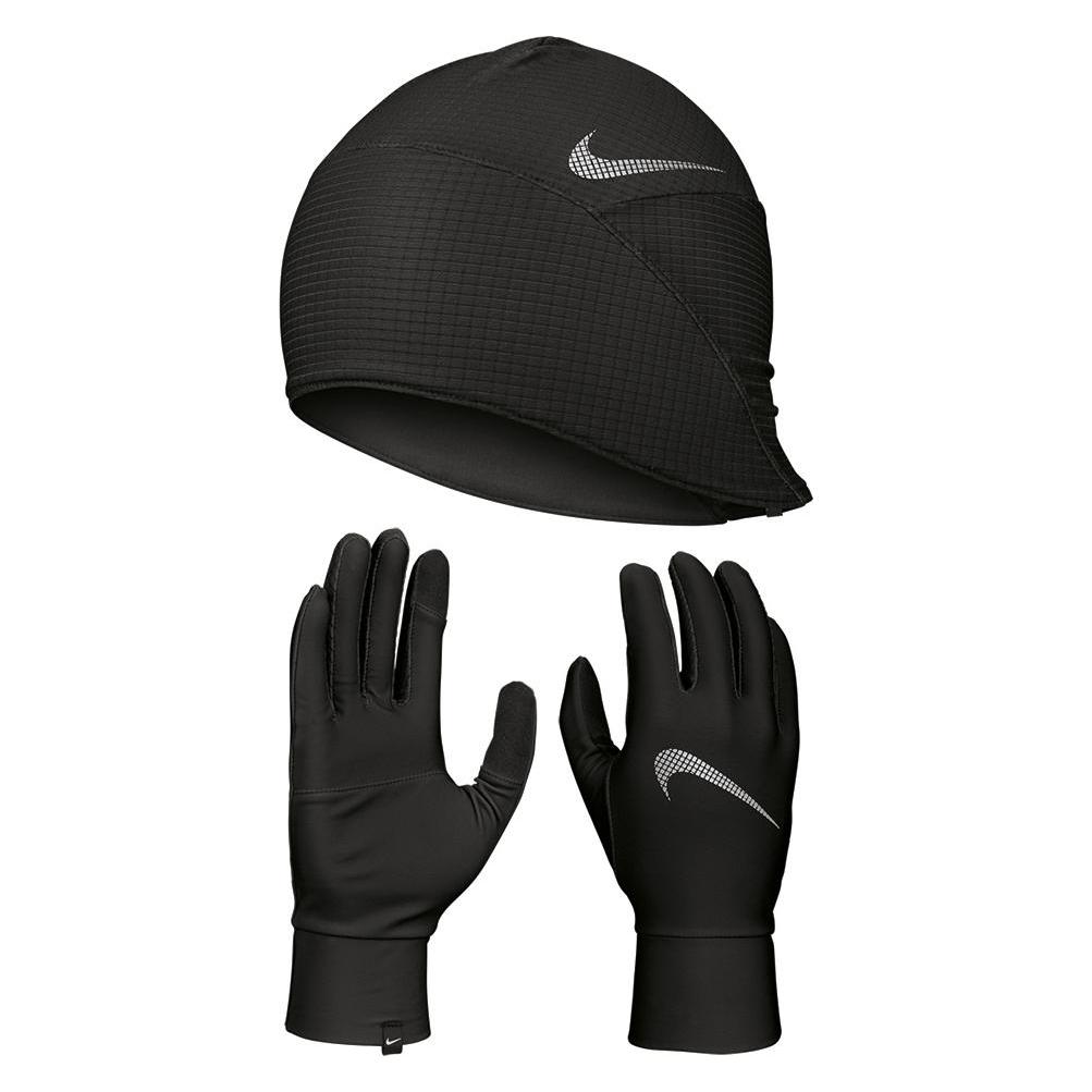 Nike, Herren, Handschuhe, Men'S Essential Running Hat And Glove Set, Schwarz, (S, M)
