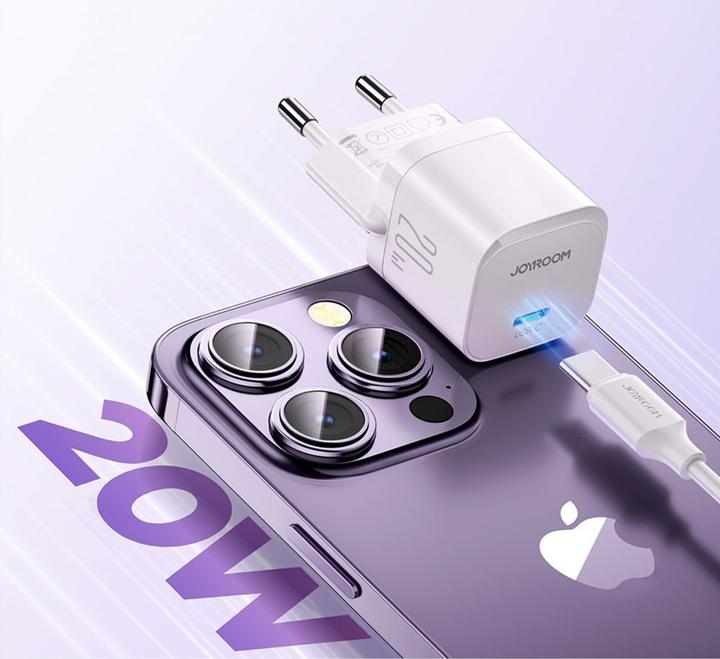 Image du produit Joyroom JR-TCF02 USB-C PD Chargeur mural 20W + câble USB-C - blanc (20 W, 1 portion)