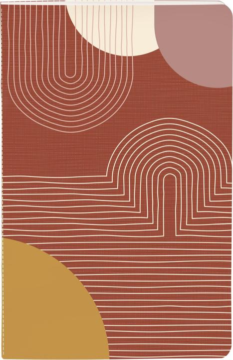 Actual product image Clairefontaine sewn notebook 64 lined pages terracotta (9 x 14 cm, Lined, Soft cover)