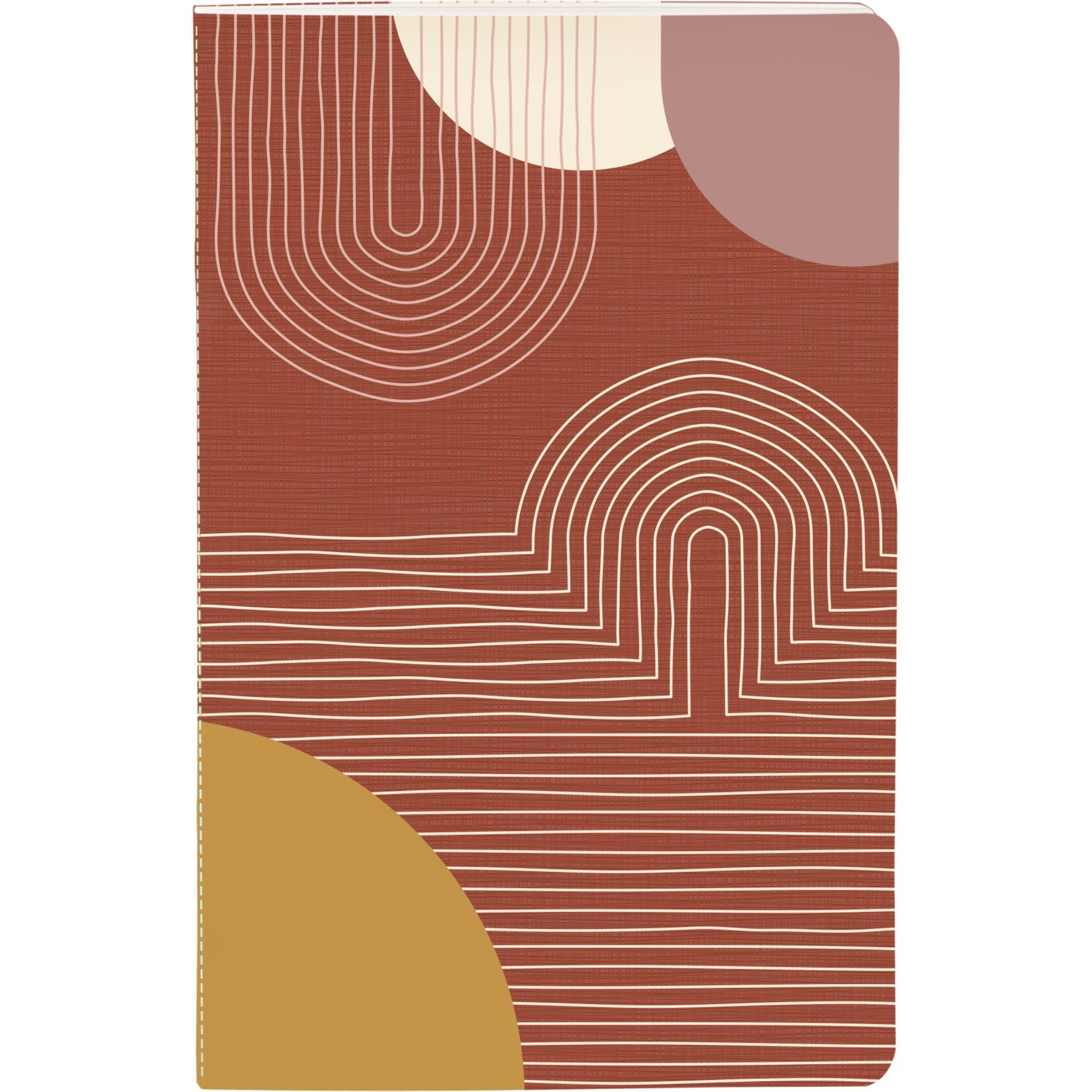 Thumbnail - Clairefontaine, Heft + Block, genähte heftung 64 seiten liniert terracotta (9 x 14 cm)