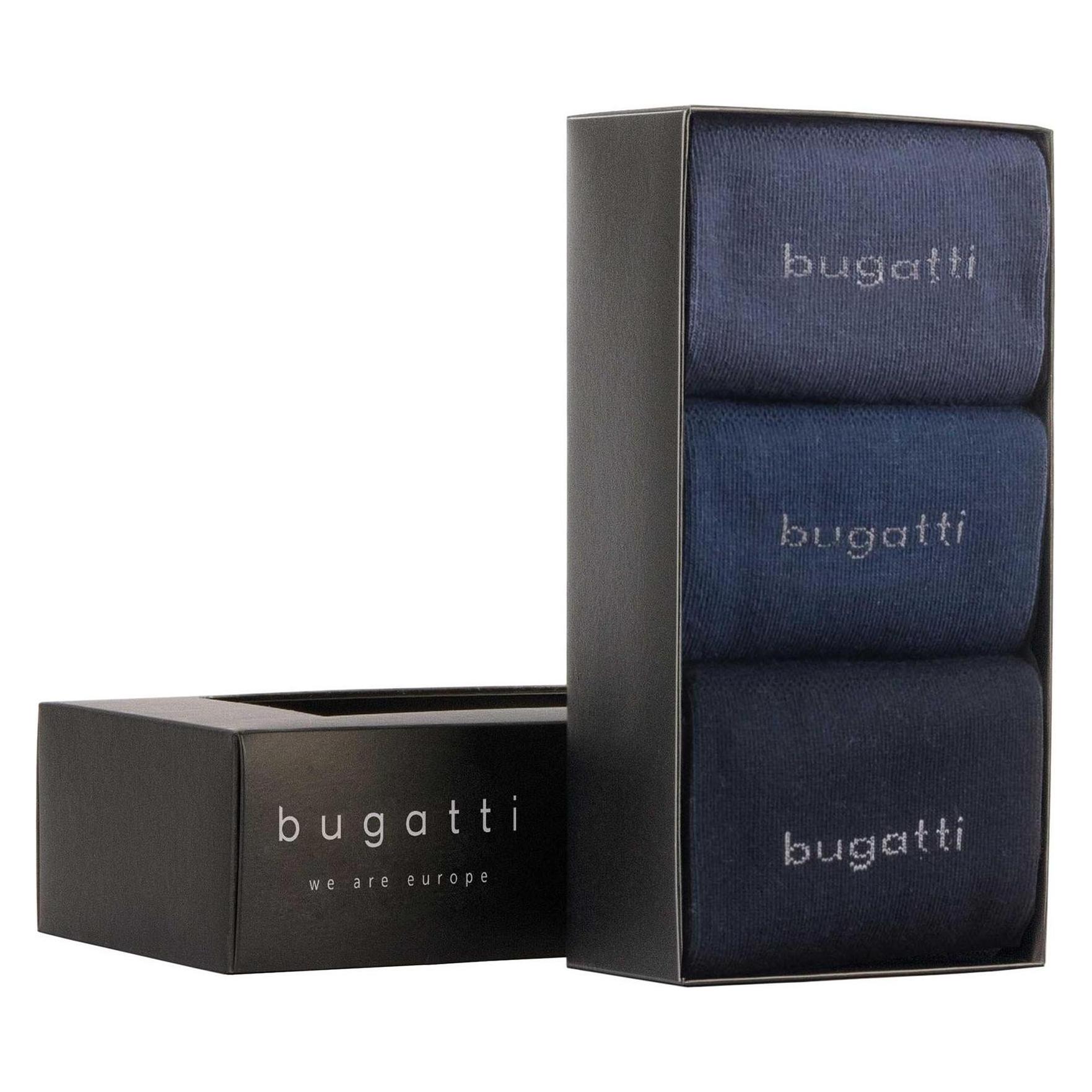 Bugatti, Herren, Socken, Socken Business, Blau, (3er Pack, 43 - 46)