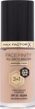 Produktbild Max Factor FACEFINITY All Day Flawless 3in1 Foundation Nr. N45 30ml (N45 Warm Almond)