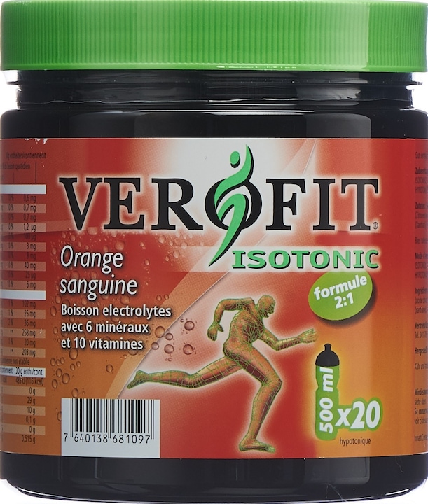 Actual product image VEROFIT ISOTONIC Electrolyte Drink with 6 Minerals and 10 Vitamins Blood Orange Plv (Blood orange, 1 pcs., 600 g)