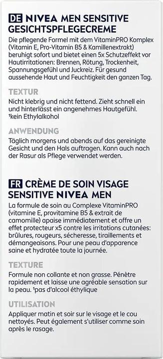 Actual product image NIVEA MEN Sensitive Feuchtigkeitscreme (75 ml, Day cream)
