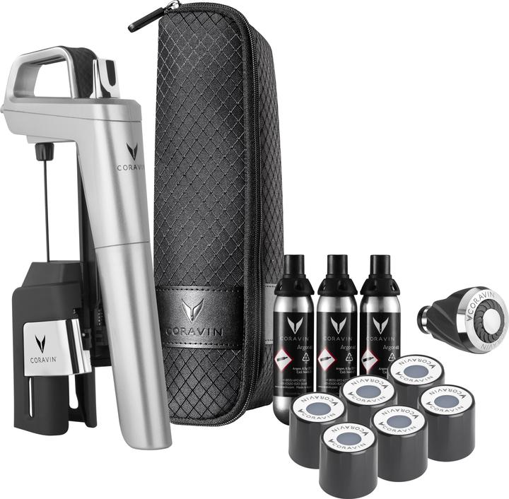 Coravin Wine pourer Timeless Six+ 12 pieces, silver (Wine pourer)