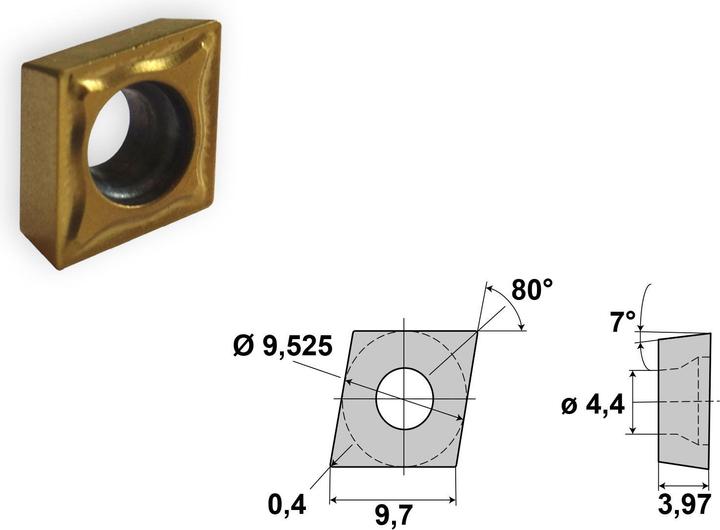 Actual product image Paulimot Drehmeissel mit Schneidplatte 14 x 14 mm SCLCR1414H09