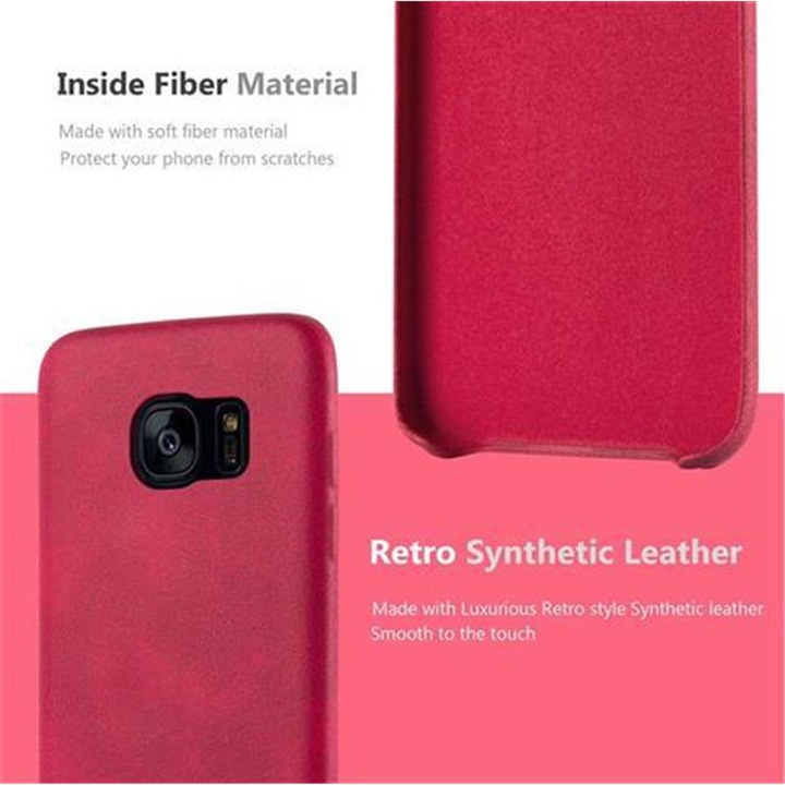 Actual product image Cadorabo Hard cover faux leather with texture (Samsung Galaxy S7 Edge)