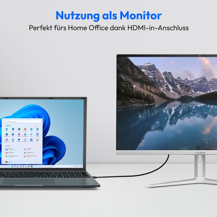 Actual product image Medion E27419 All-in-One PC (512 GB, 16 GB, Intel Core i5-13420H, Intel UHD Graphics)