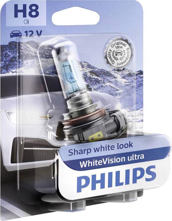 Image du produit Philips Ampoule halogène pour phare H8 White ultra (H8)