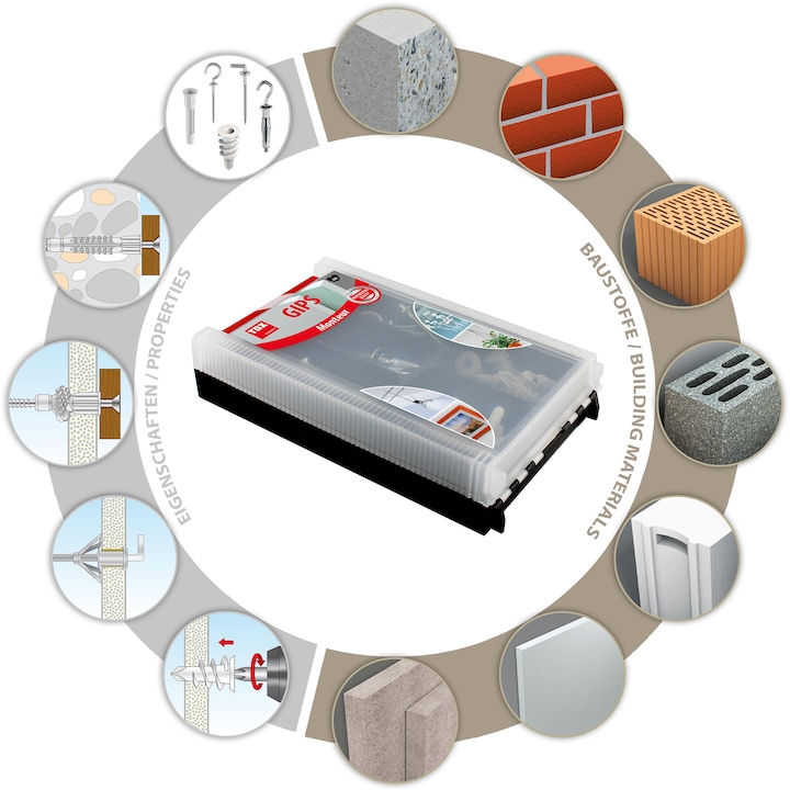 Actual product image Tox Hohlraum-Sortiment Monteur Gips (62 pcs.)