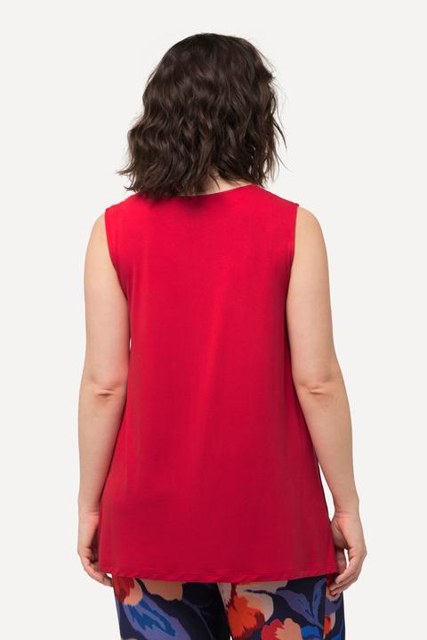 Produktbild Ulla Popken Top, Strickblende, A-Linie, V-Ausschnitt, ärmellos (58)