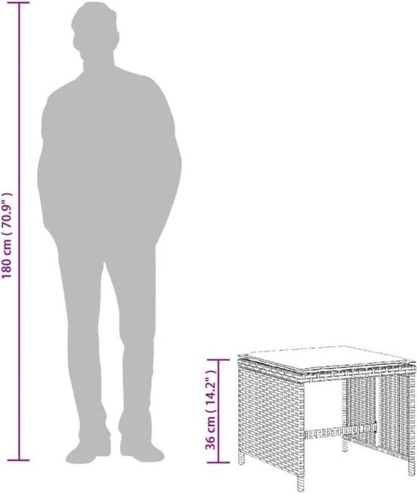 Actual product image vidaXL Gartenhocker
