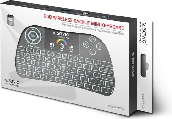 Actual product image Savio KW-03 (Eng. Int., Wireless)