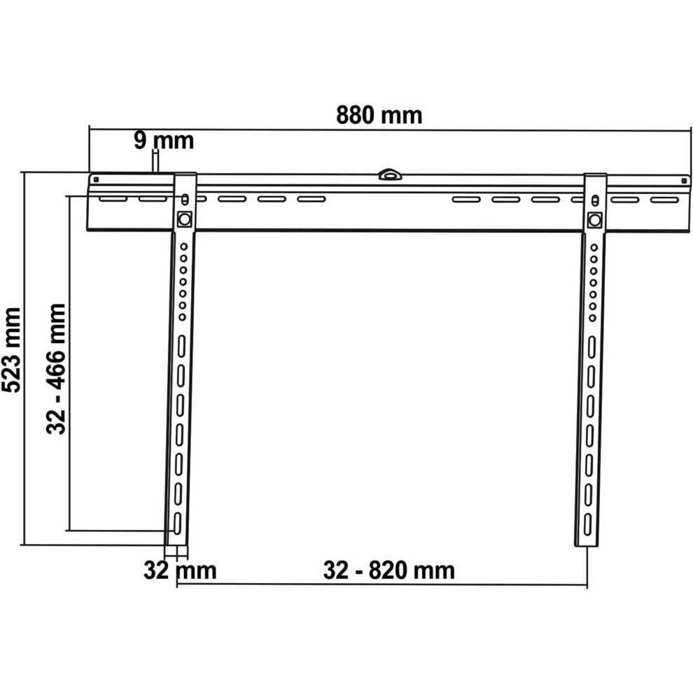 Thumbnail - myWall TV Wandhalterung 94,0 cm (37) 177,8 (70) Starr (Wand, 70", 65 kg), TV Wandhalterung, Schwarz