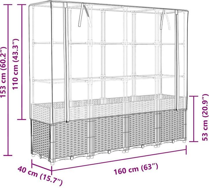 Produktbild vidaXL Hochbeet