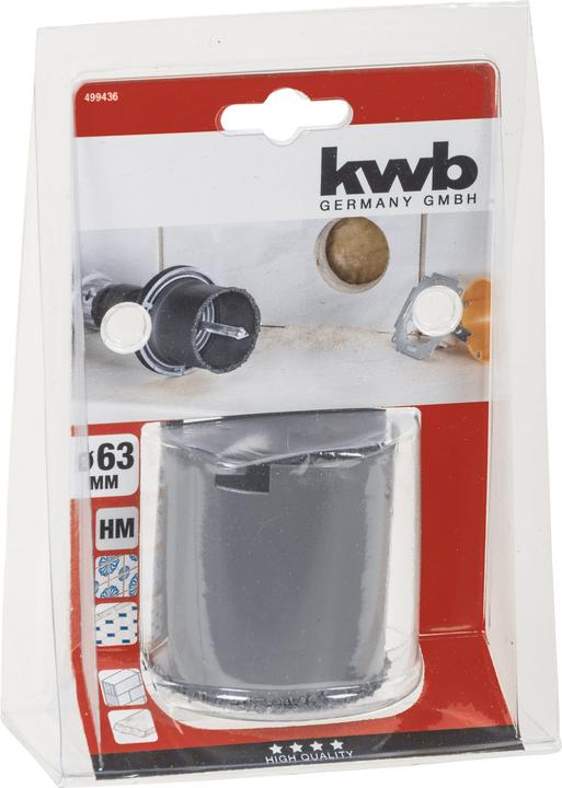 Image du produit kwb Couronne de scie en carbure 63 mm T55 S (63 millimètres)