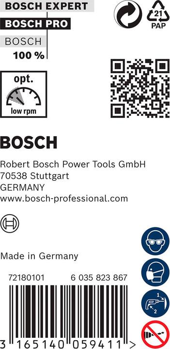 Image du produit Bosch Professional Zubehör Foret d'installation PRO Wood HSS, 6 x 75 x 400 mm (6 mm)
